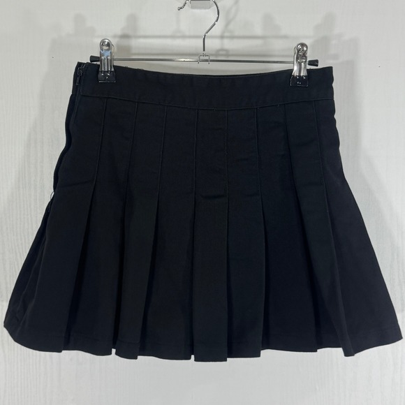 J.Galt Black Pleated Mini Skirt Skort Side Zipper Y2K Casual Skater Women Size S - Picture 1 of 7
